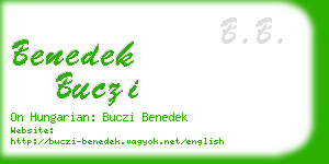 benedek buczi business card